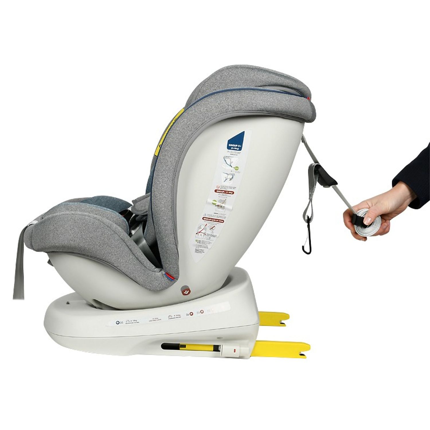 Scaun Auto Tweety Plus DELUXE BUF BOOF Light Blue cu Isofix rotativ 360 grade 0 36 kg fotografia produsului View 2 L