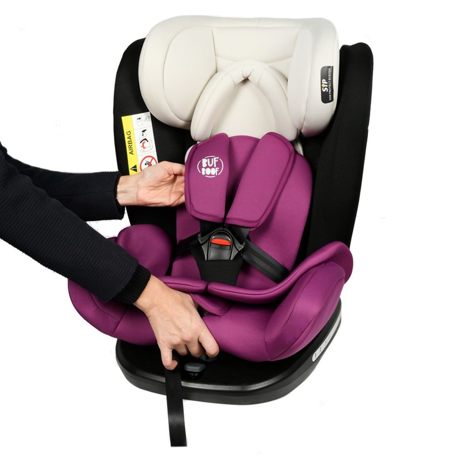 Scaun Auto Tweety Mandara Purple cu Isofix rotativ 360 grade 0 36 kg baza neagra fotografia produsului View 4 L
