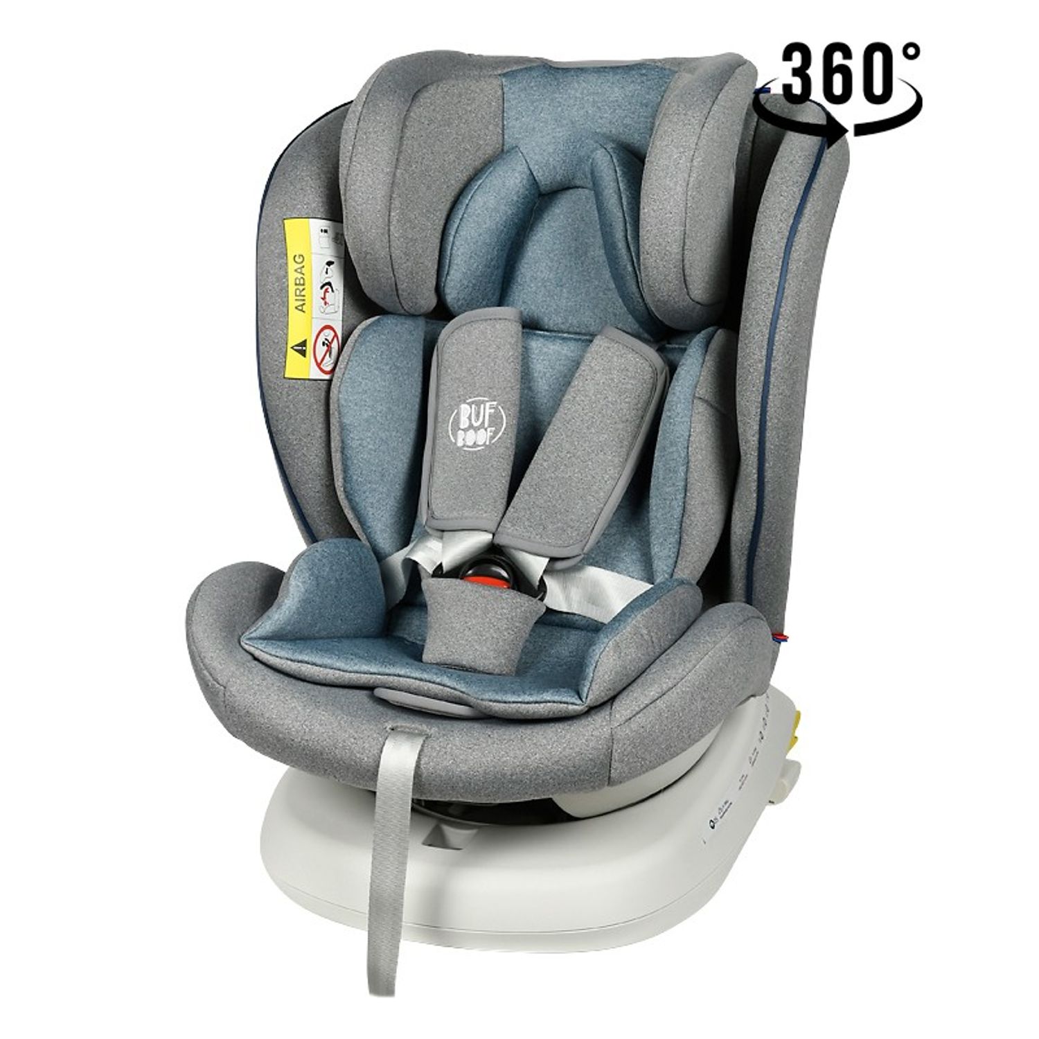 Scaun Auto Tweety Plus DELUXE BUF BOOF Light Blue cu Isofix rotativ 360 grade 0 36 kg fotografia produsului