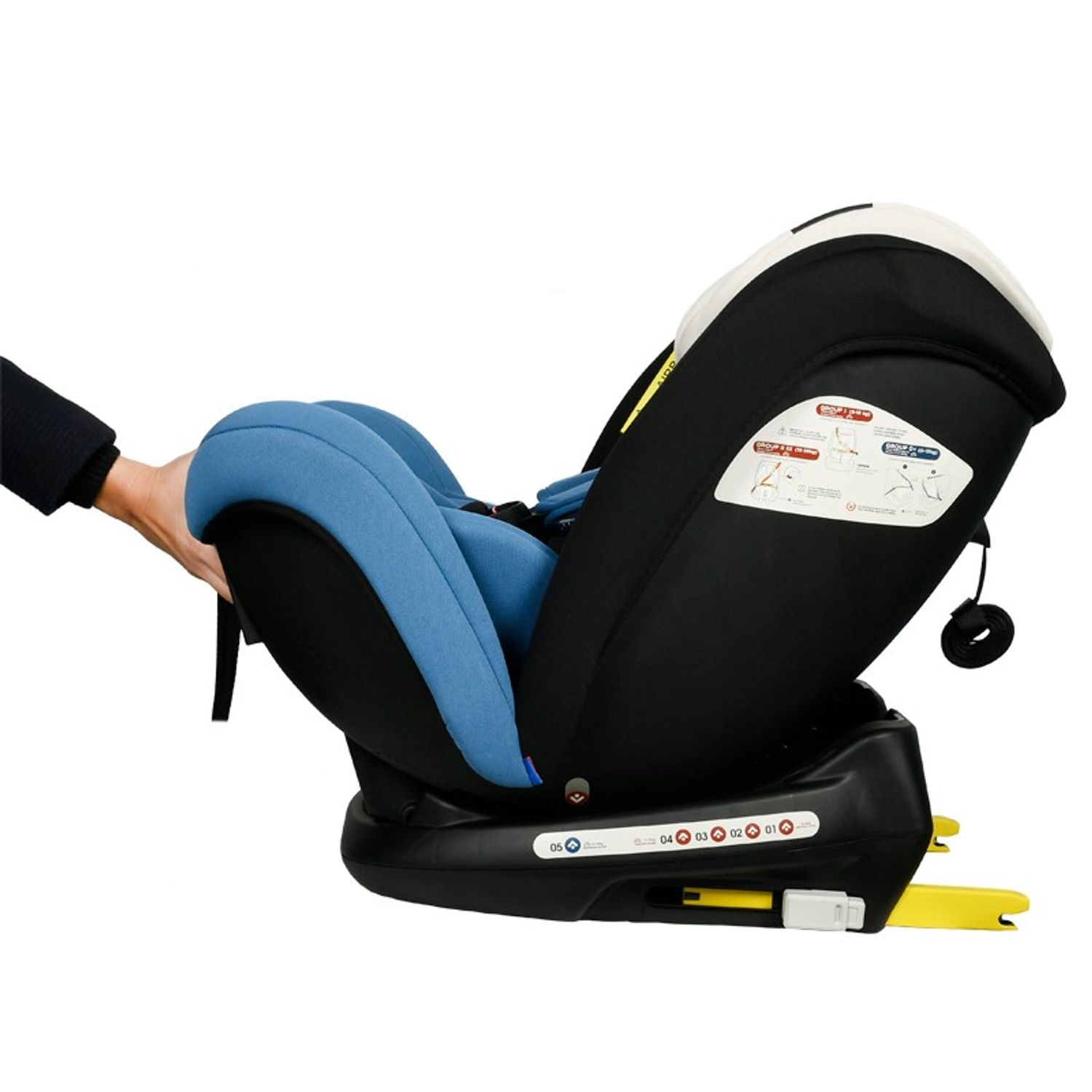 Scaun auto Mandara cu Isofix BUF BOOF Blue fotografia produsului View 3 L