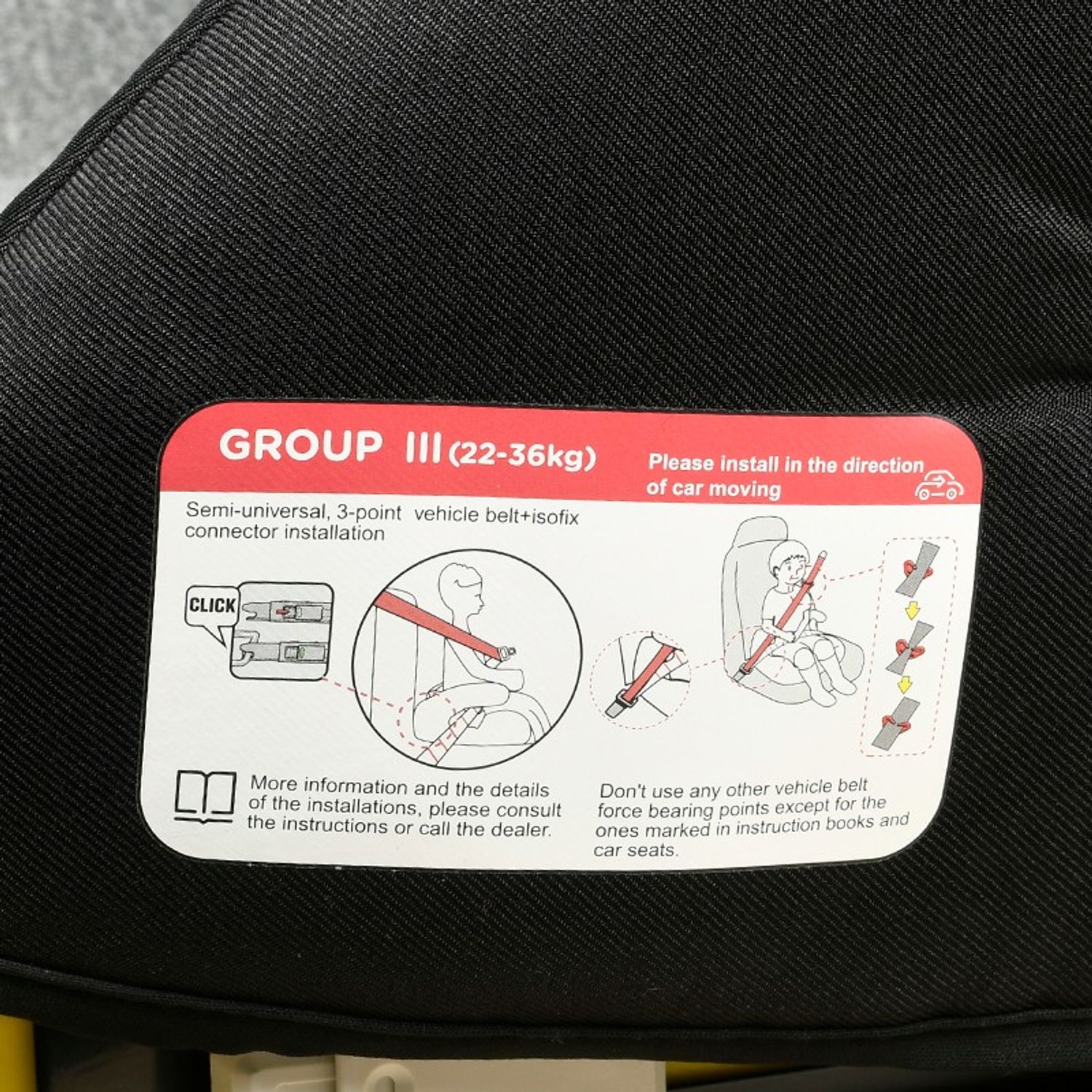 Inaltator auto ISOFIX Hero BUF BOOF DuoGrey fotografia produsului View 2 L