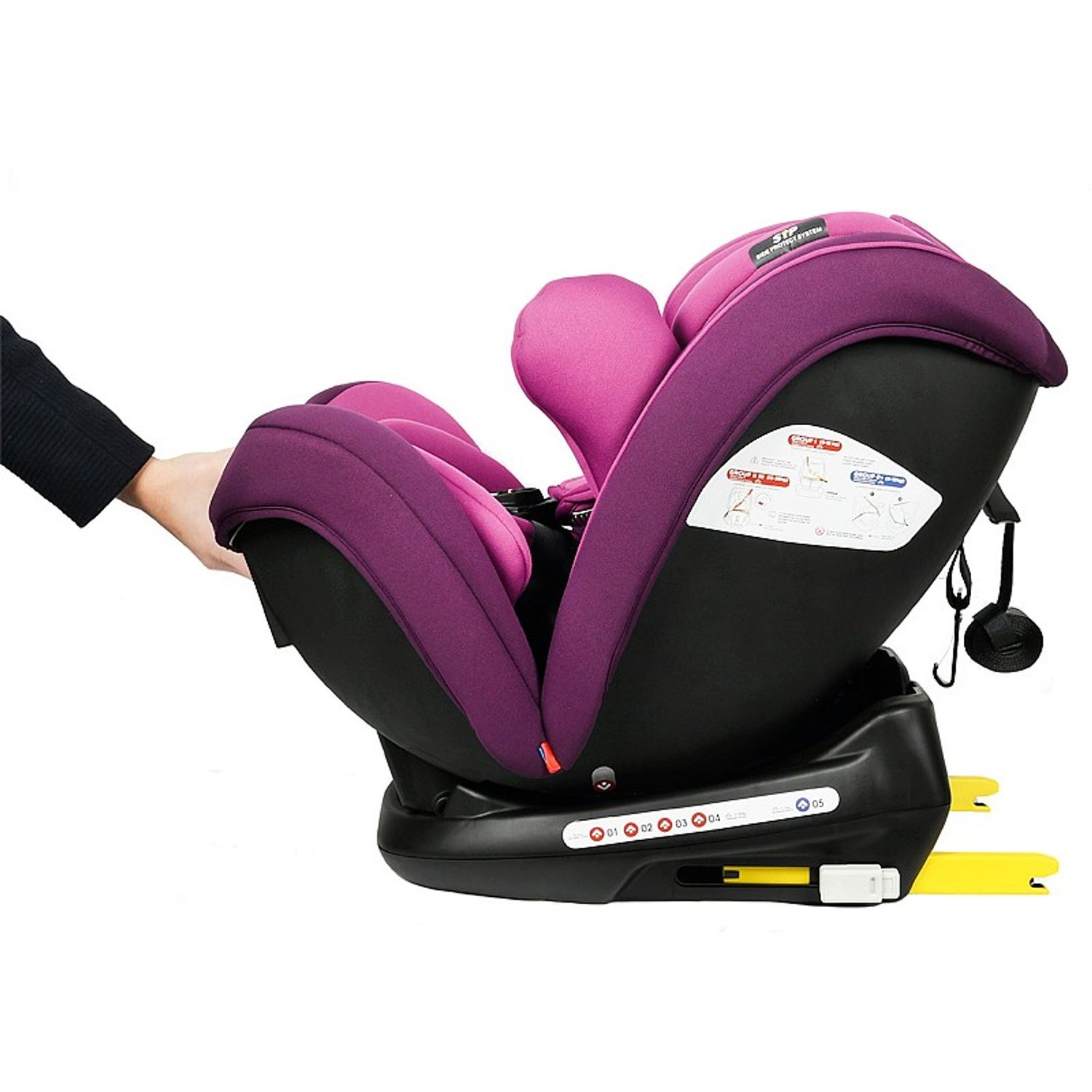 Scaun auto Mos Martin BUF BOOF cu ISOFIX Purple 137 grade pozitie somn 0-36 kg fotografia produsului View 2 L