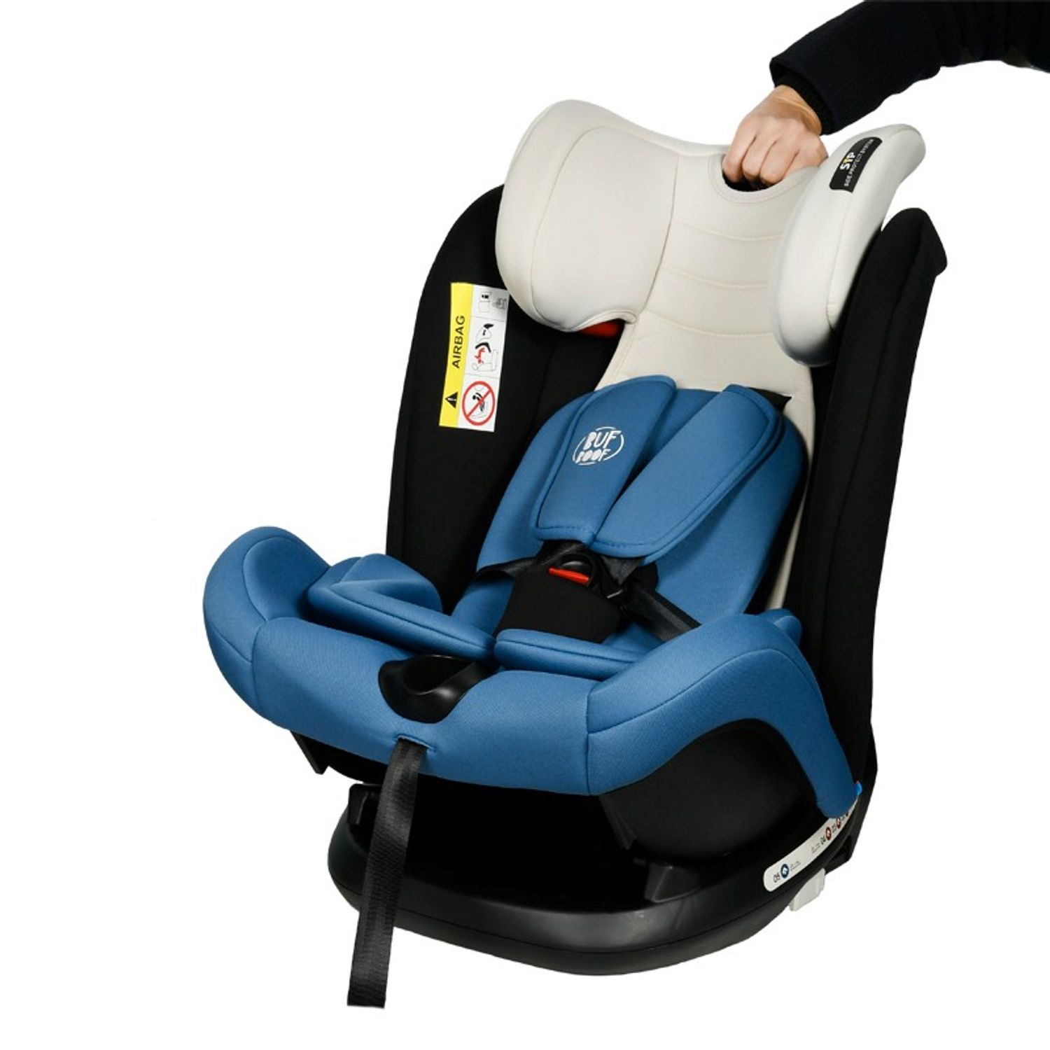 Scaun auto Mandara cu Isofix BUF BOOF Blue fotografia produsului View 4 L