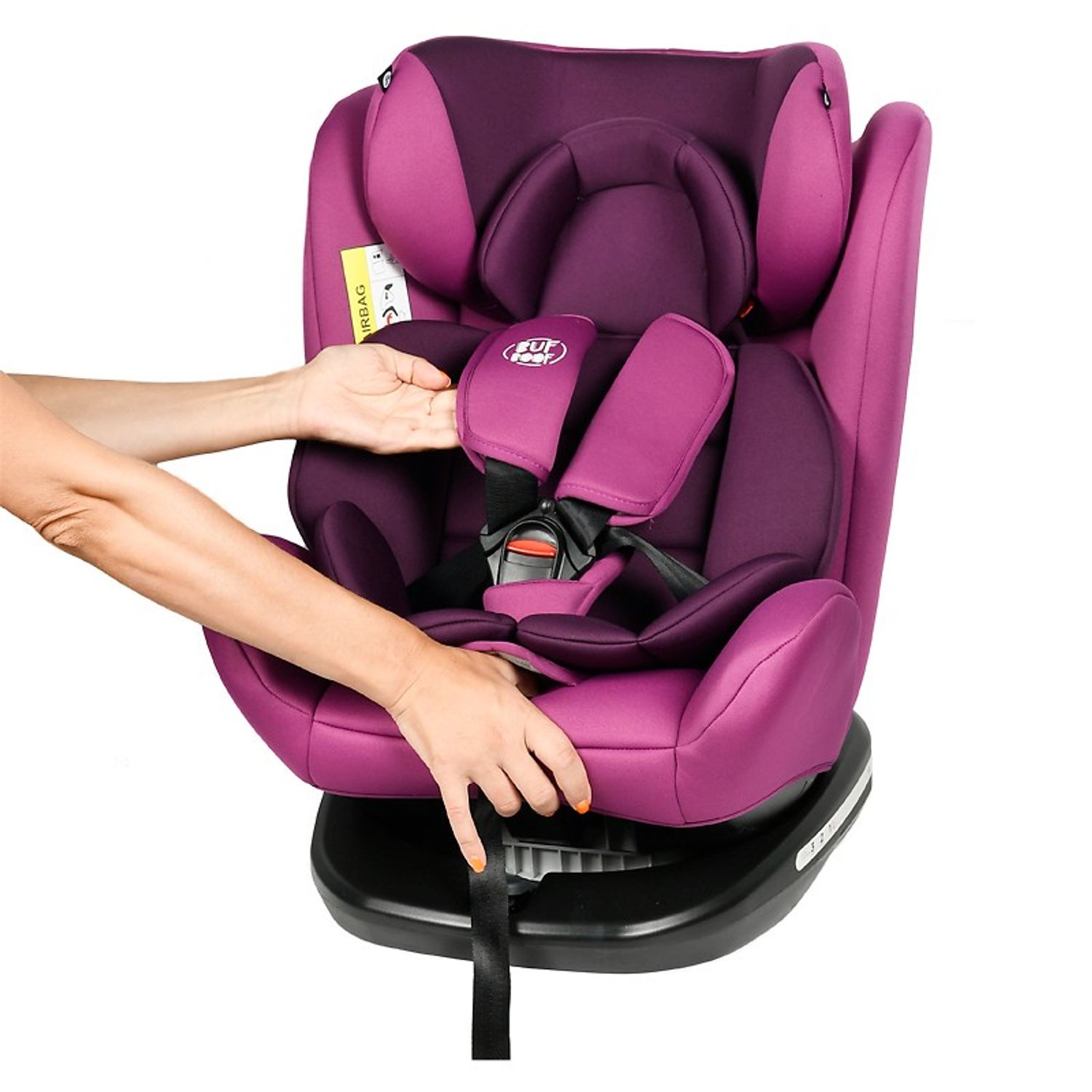 Scaun Auto Tweety Purple cu Isofix rotativ 360 grade BUF BOOF 0 36 kg baza neagra fotografia produsului View 6 L