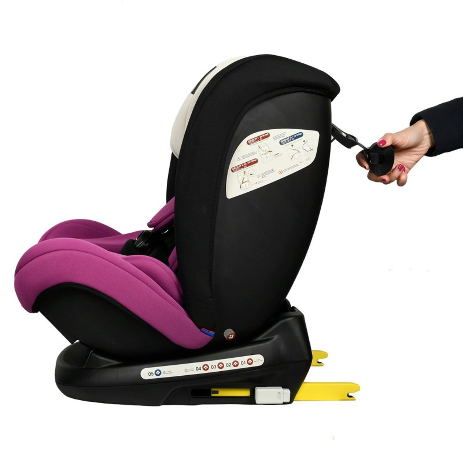 Scaun auto Mandara cu Isofix BUF BOOF Purple fotografia produsului View 2 L