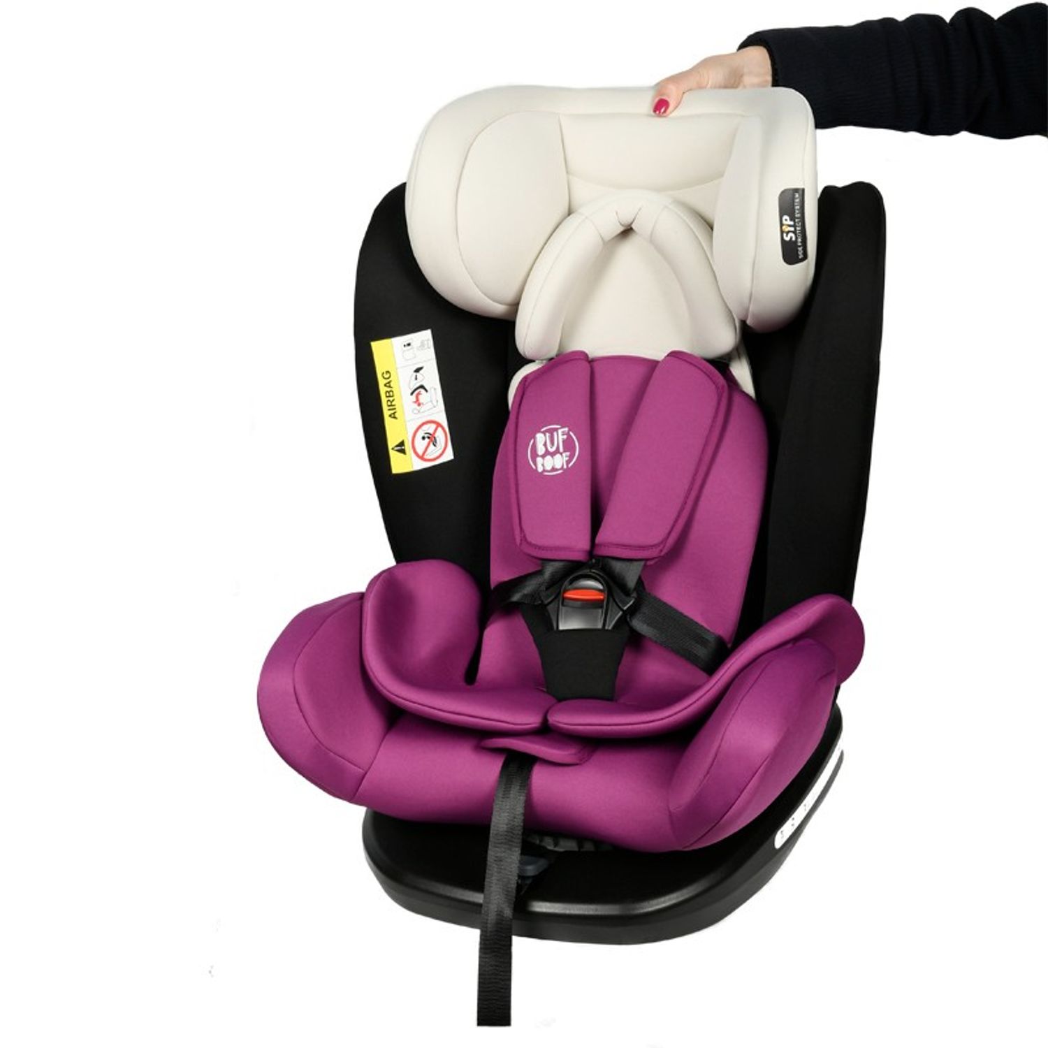 Scaun Auto Tweety Mandara Purple cu Isofix rotativ 360 grade 0 36 kg baza neagra fotografia produsului View 6 L