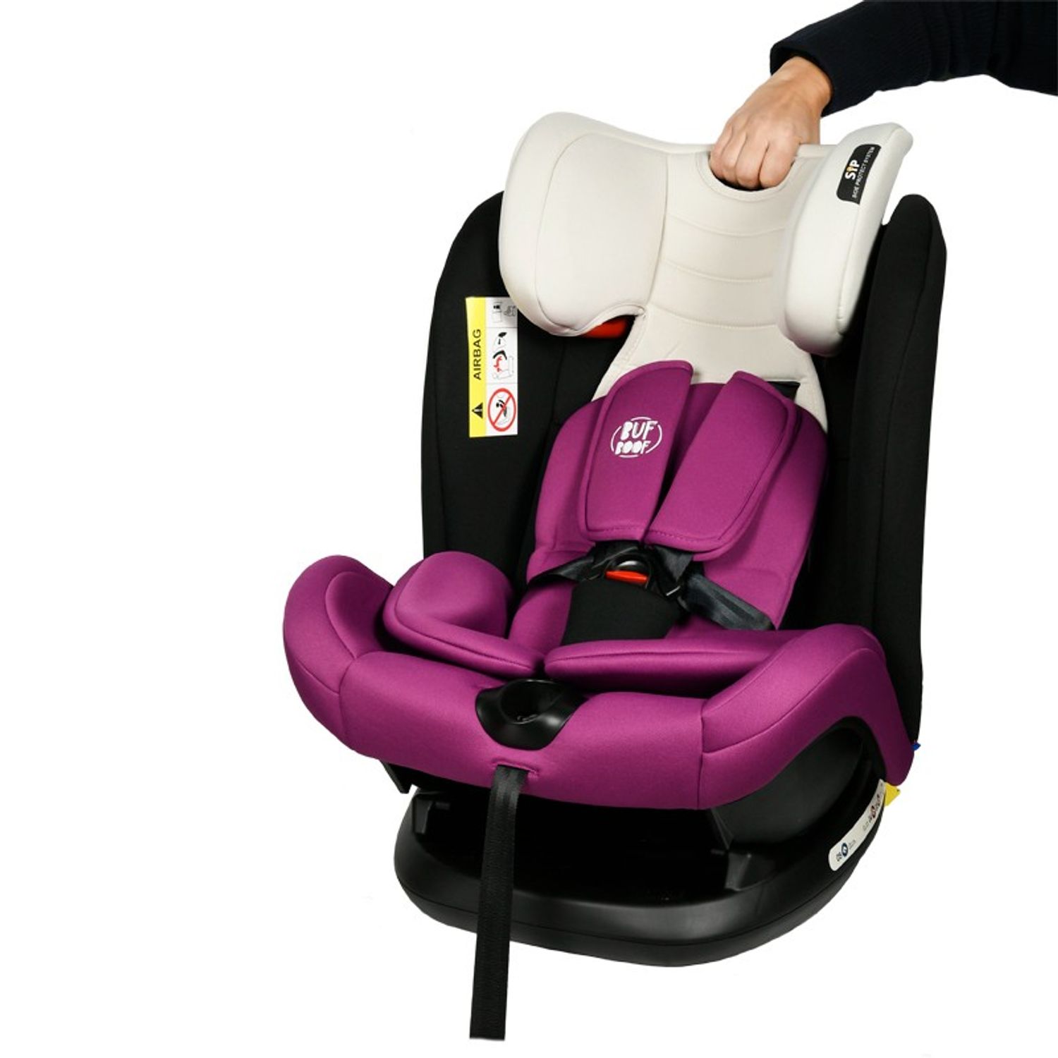 Scaun auto Mandara cu Isofix BUF BOOF Purple fotografia produsului View 4 L
