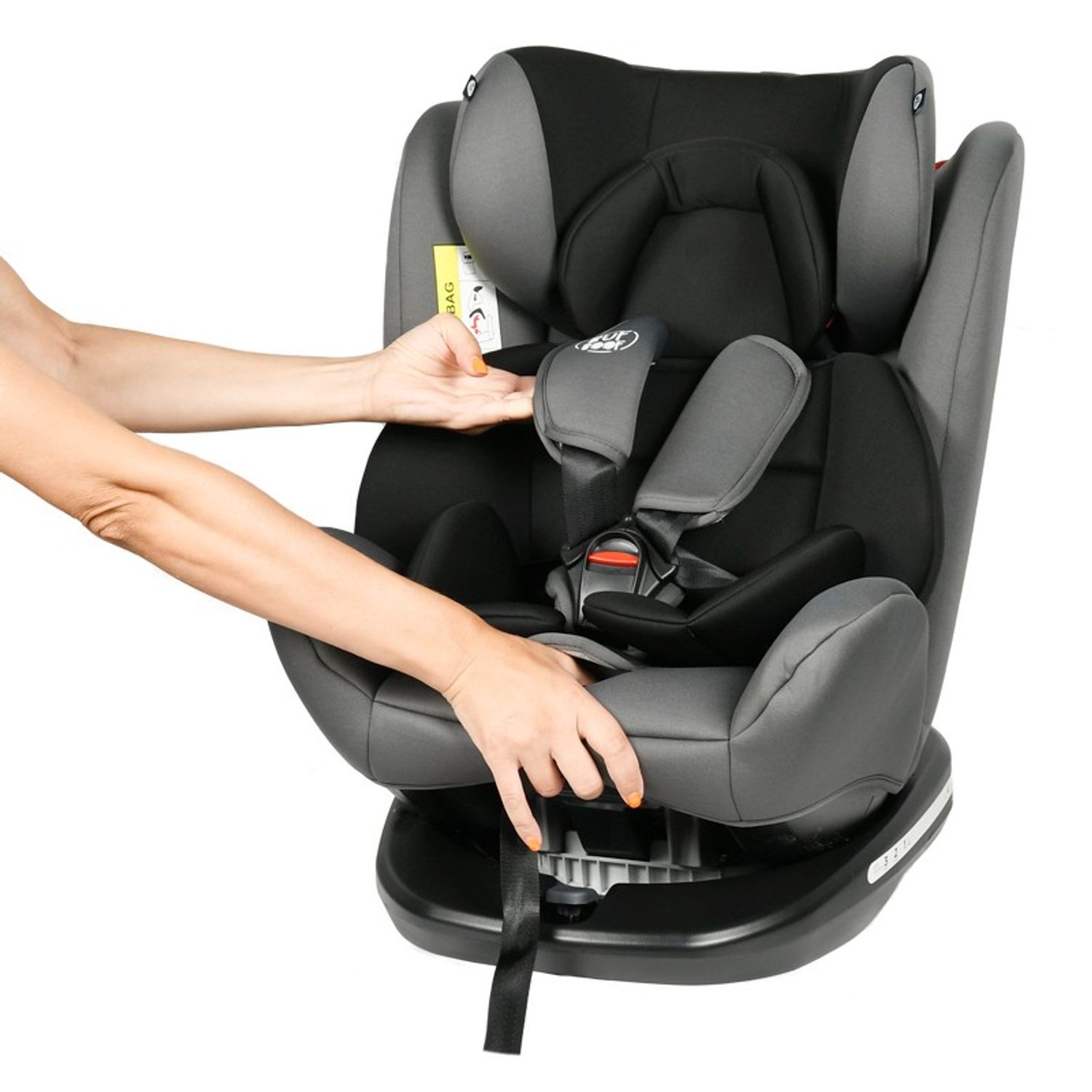 Scaun Auto Tweety Grey cu Isofix rotativ 360 grade BUF BOOF 0 36 kg baza neagra fotografia produsului View 6 L