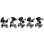 Carucior 2 in 1 reversibil X2 Black 0 36 luni BUF BOOF fotografia produsului View 7 S