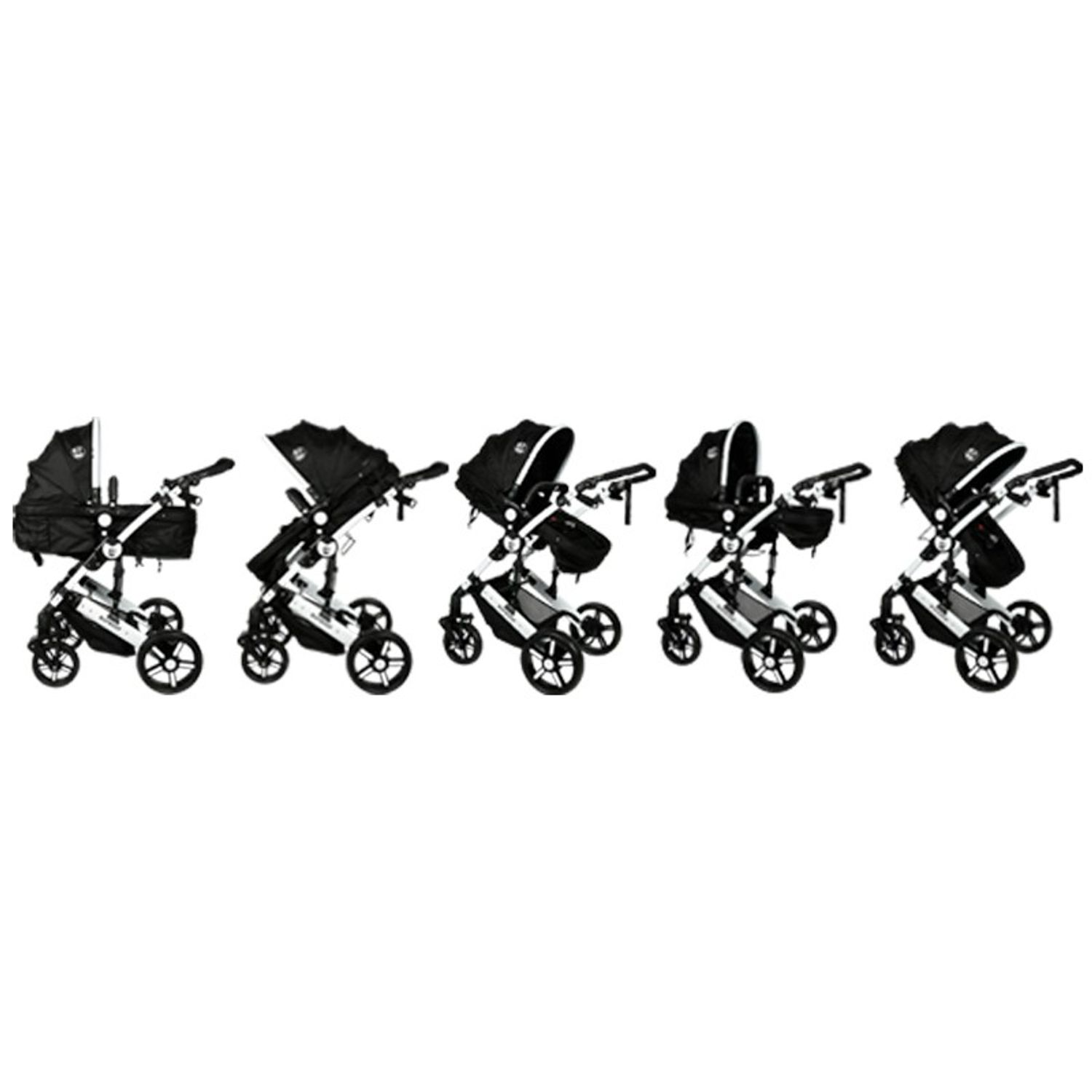 Carucior 2 in 1 reversibil X2 Black 0 36 luni BUF BOOF fotografia produsului View 7 L