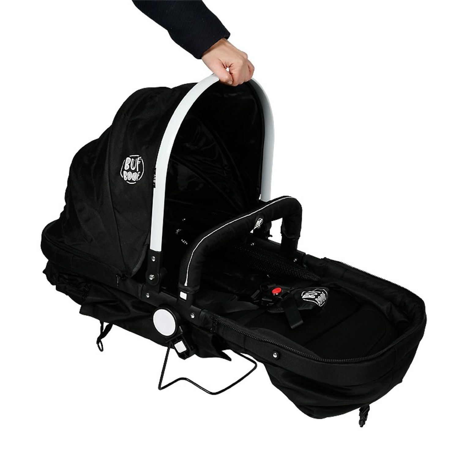 Carucior 2 in 1 reversibil X2 Black 0 36 luni BUF BOOF fotografia produsului View 2 L