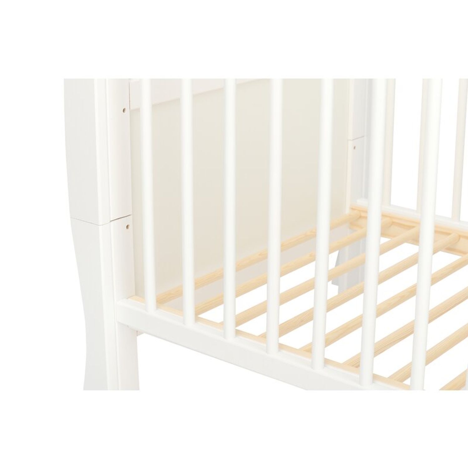 Qmini - Patut din lemn Julia 120x60 cm, multifunctional, Alb fotografia produsului View 10 L