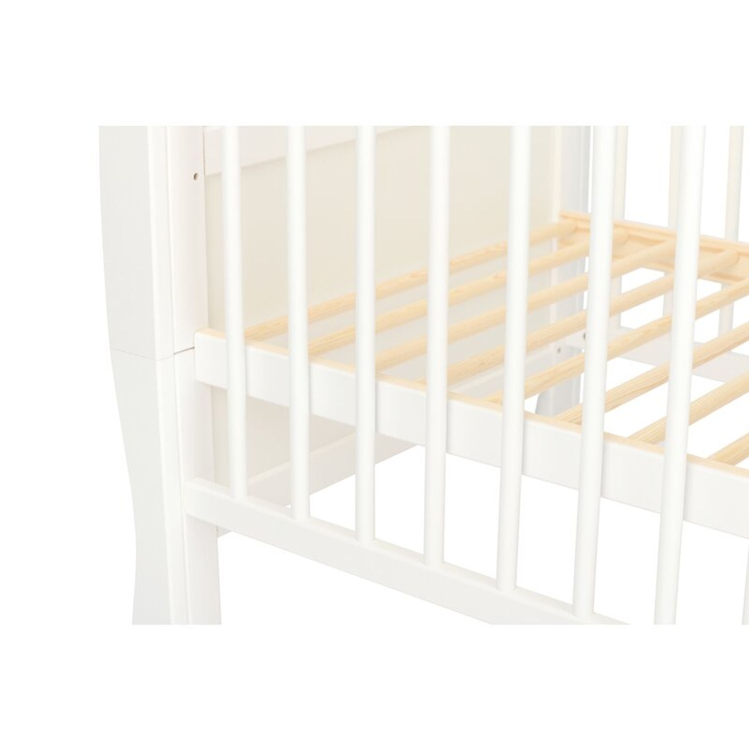 Qmini - Patut din lemn Julia 120x60 cm, multifunctional, Alb fotografia produsului View 11 L
