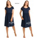 Qmini - Camasa de alaptat, L/XL, Din bumbac si elastan, MOM, Bleumarin fotografia produsului