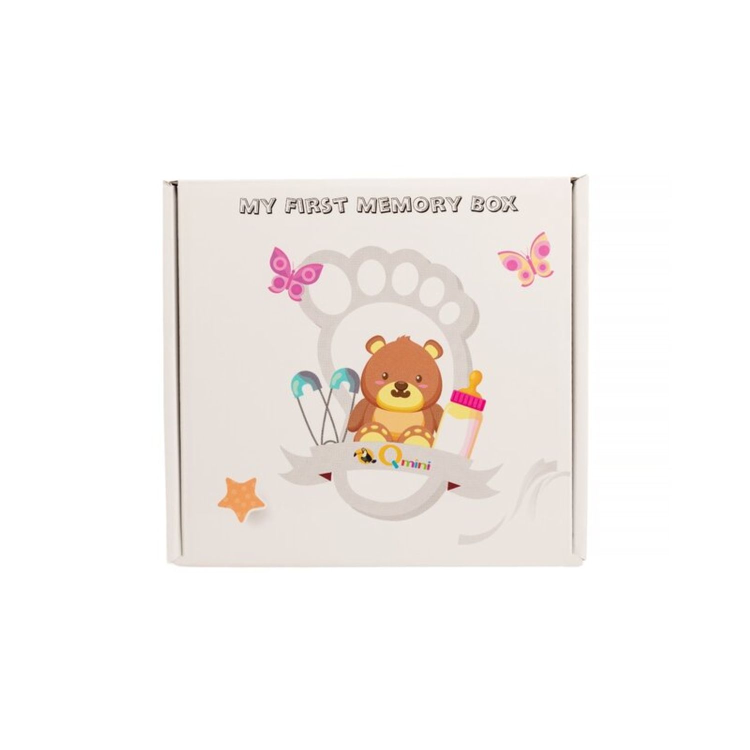 Qmini - Cutie amprenta mulaj, My First Memory Box, Alb fotografia produsului View 4 L