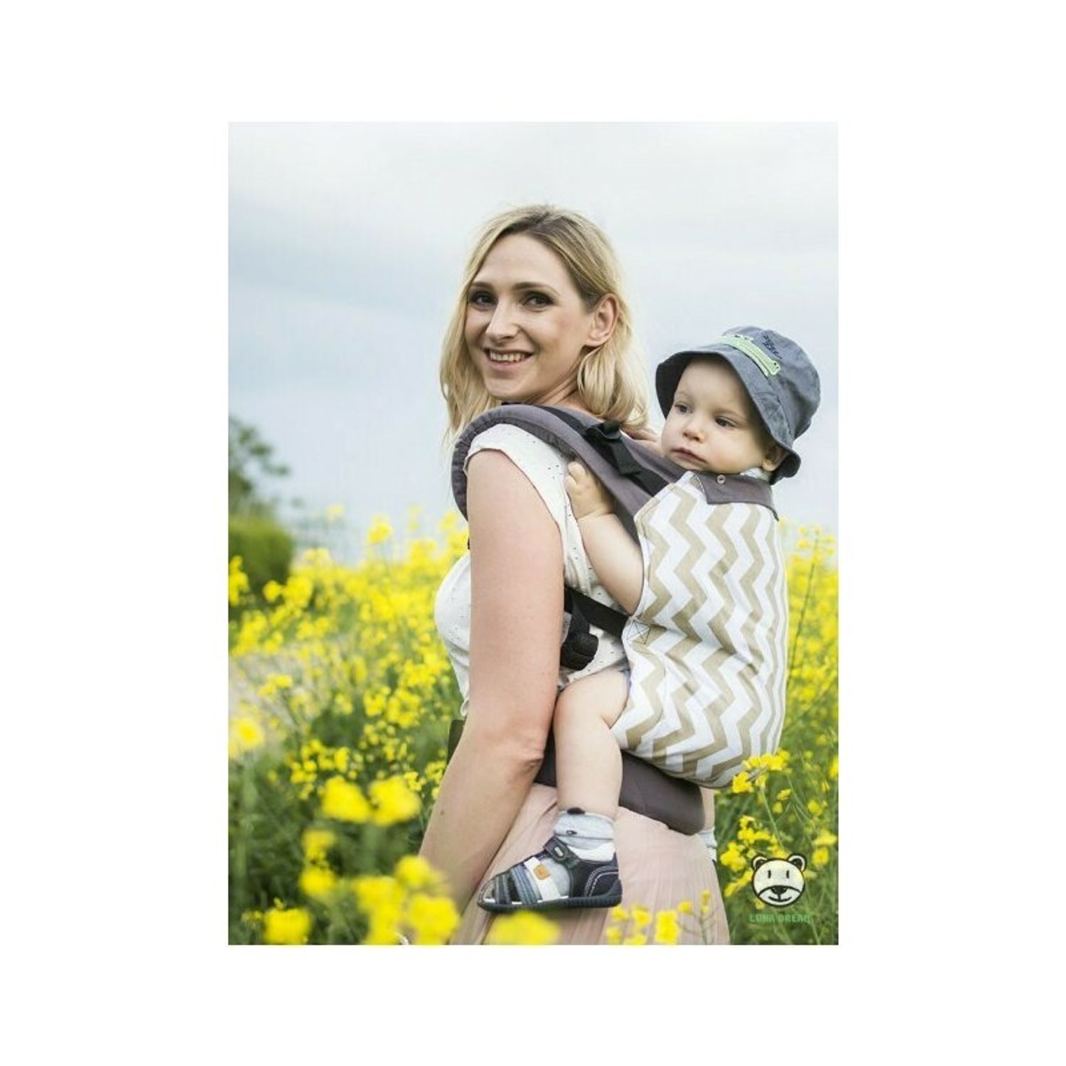 Luna Dream - Marsupiu ergonomic 2 in 1, Zig Zag, Gold fotografia produsului View 3 L