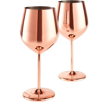 Set 2 pahare vin quasar & co., 500 ml, otel inoxidabil, h 21 cm, rose gold
