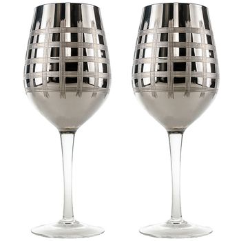 Set 2 pahare vin alb/roze/rosu quasar & co., 560 ml, sticla, efect argintiu
