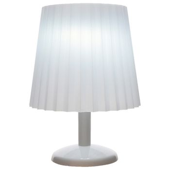 Lampa cu led pentru masa, cu lumina rece, aprindere touch, pentru interior, cablu alimentare USB, plastic, 24.5 x 18 cm, alb elefant.ro