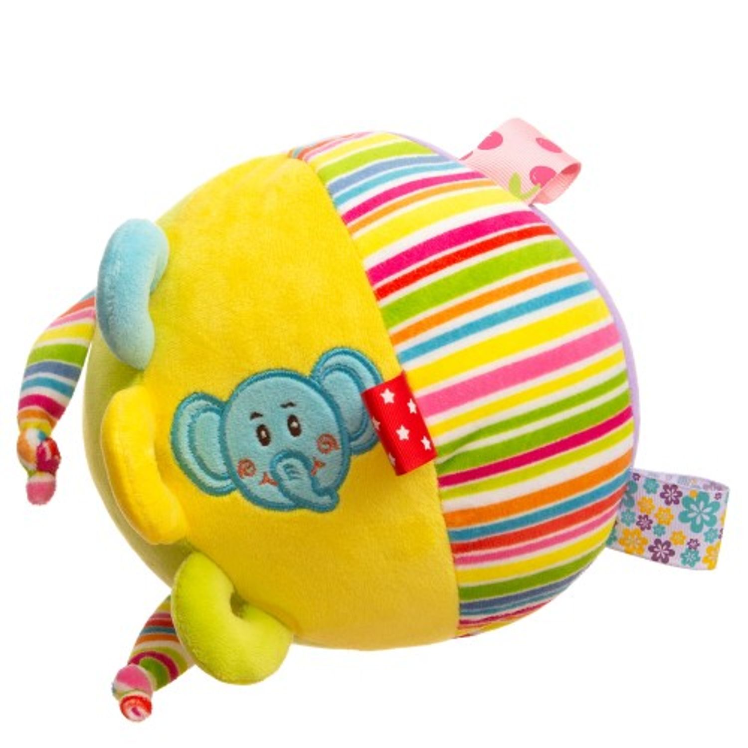 Baby Hug - Minge din plus multicolora cu clopotel fotografia produsului View 3 L