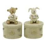 Button Corner - Set cutiuta prima suvita cu iepuras si primul dintisor cu ursulet fotografia produsului