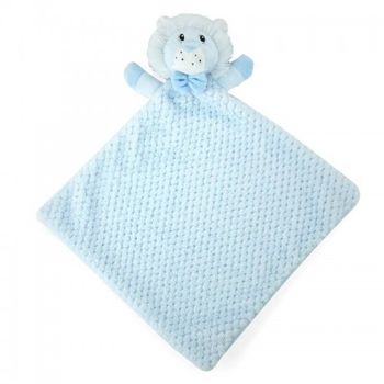 Paturica jucarie bebe model leu soft touch bleu