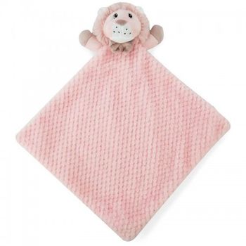Paturica jucarie bebe model leu soft touch roz