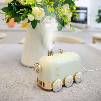 Umidificator de camera happy, 300ml, sunet supriza, usb, verde fistic