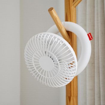 Ventilator birou, pliabil, alb