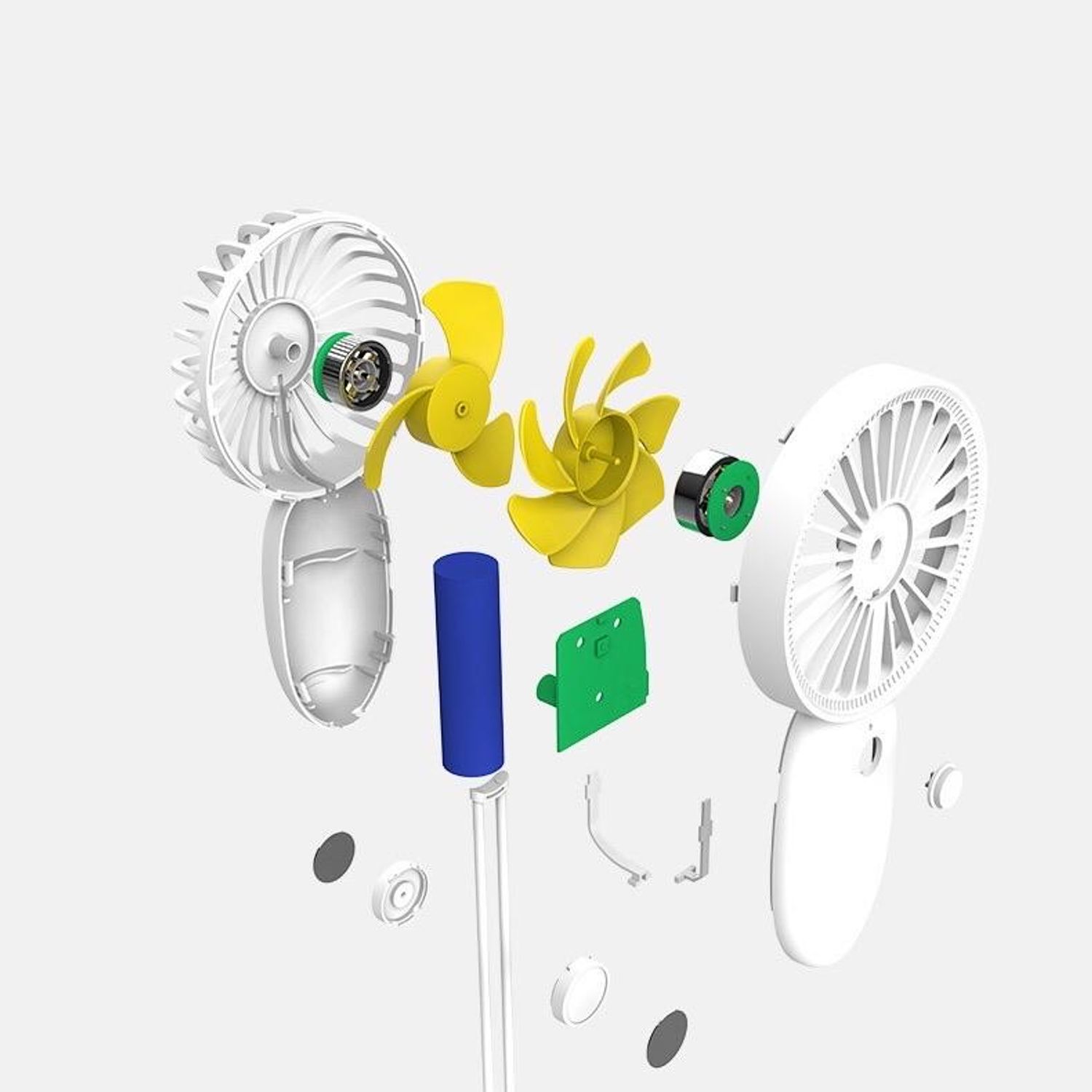 Mini Fan de mana Flower Verde fotografia produsului View 5 L