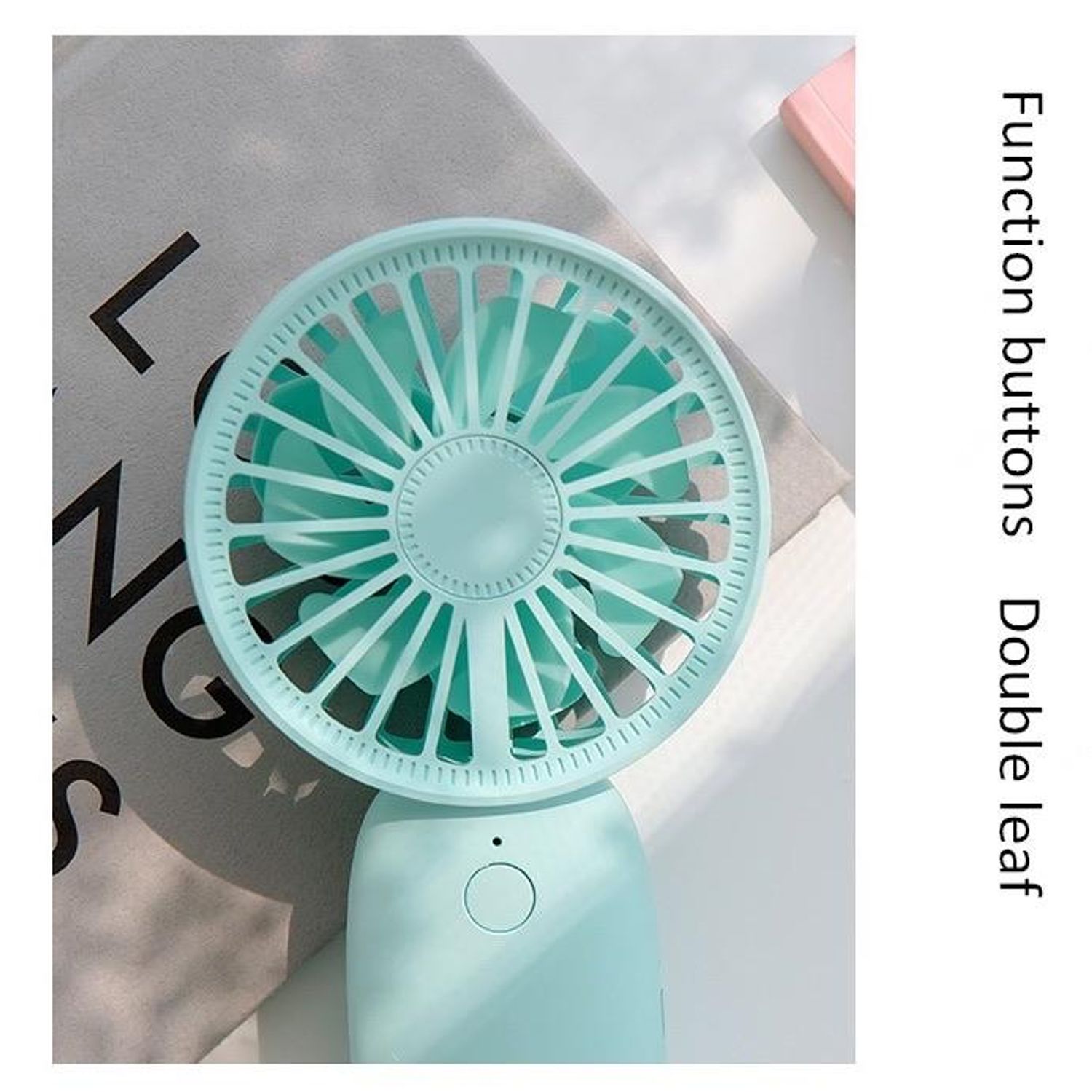Mini Fan de mana Flower Verde fotografia produsului View 2 L