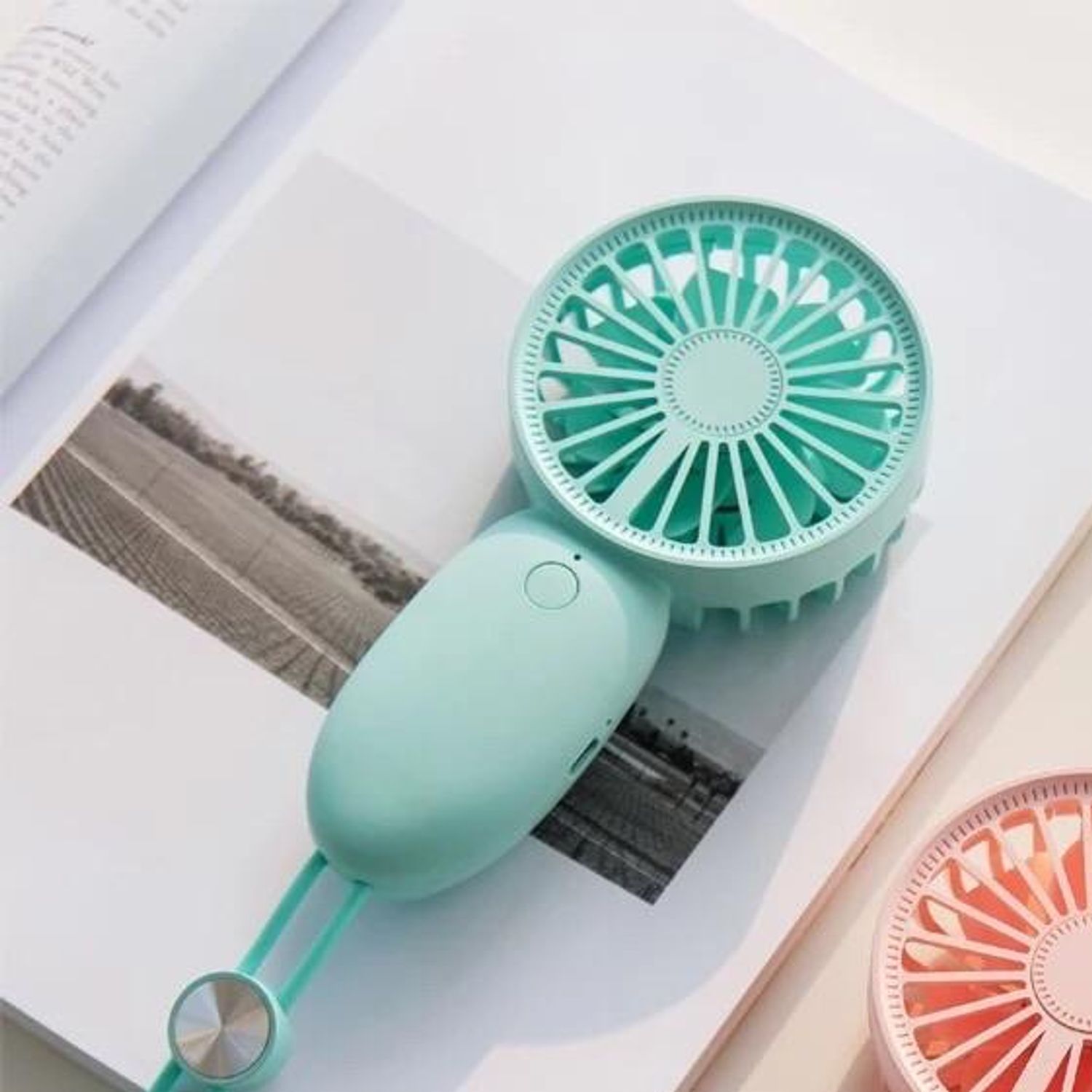 Mini Fan de mana Flower Verde fotografia produsului View 4 L