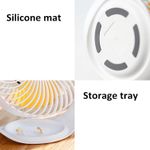 Mini Fan pentru birou USB Alb/Galben fotografia produsului View 5 S