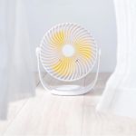 Mini Fan pentru birou USB Alb/Galben fotografia produsului View 2 S