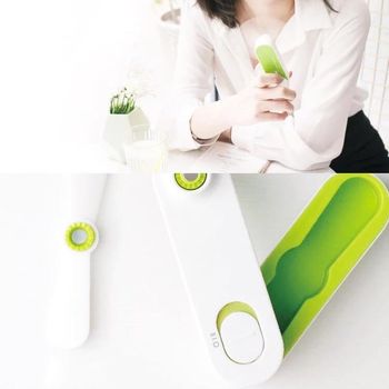 Mini fan pliabil alb/verde