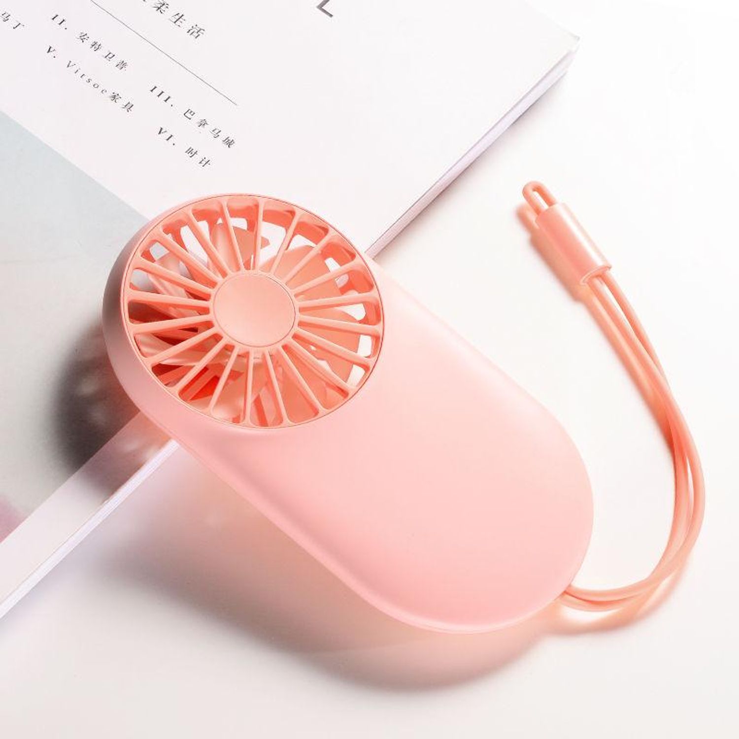 Mini Fan de mana Pocket Roz fotografia produsului