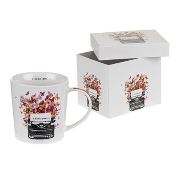 Cana portelan pentru ceai, cafea, te iubesc