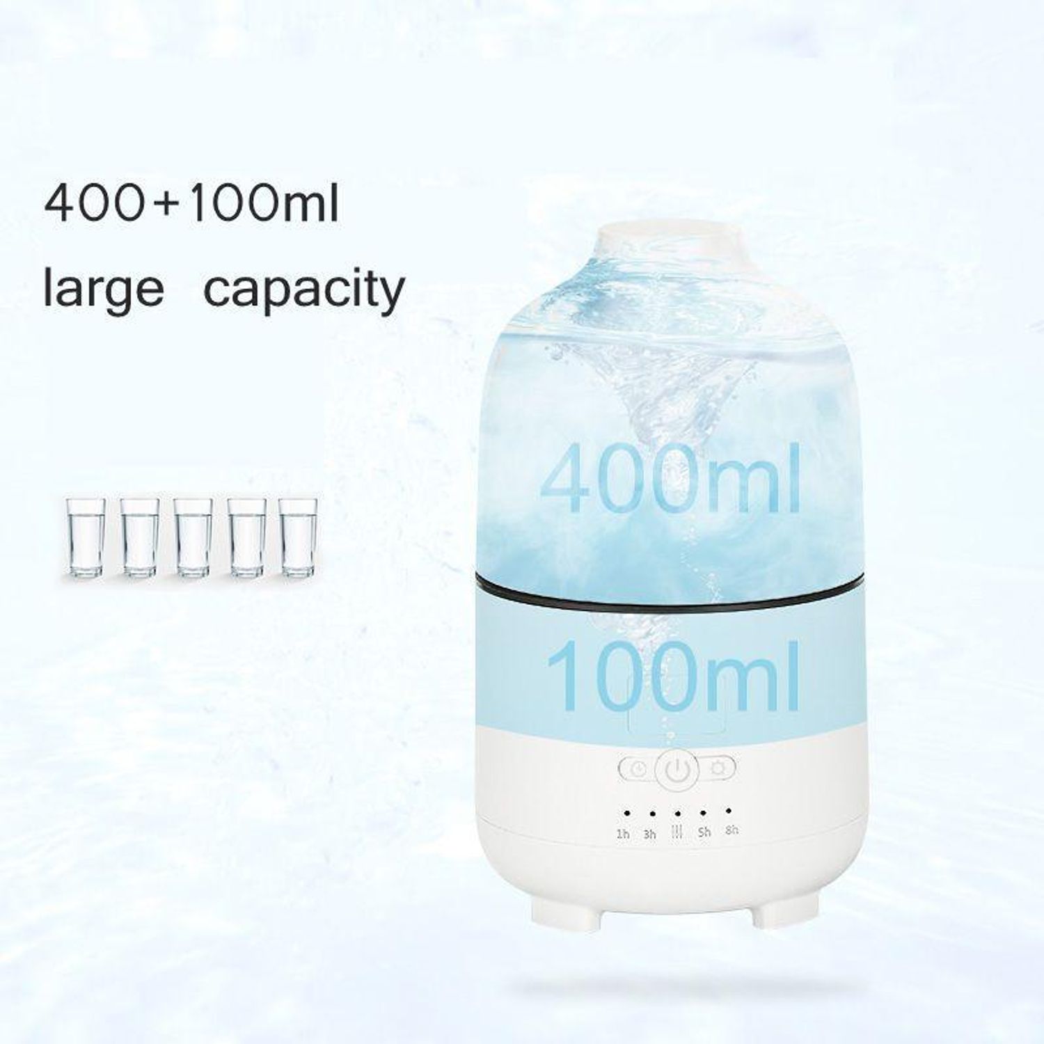 Difuzor Aromaterapie, 500ml, Alb/Albastru fotografia produsului View 5 L