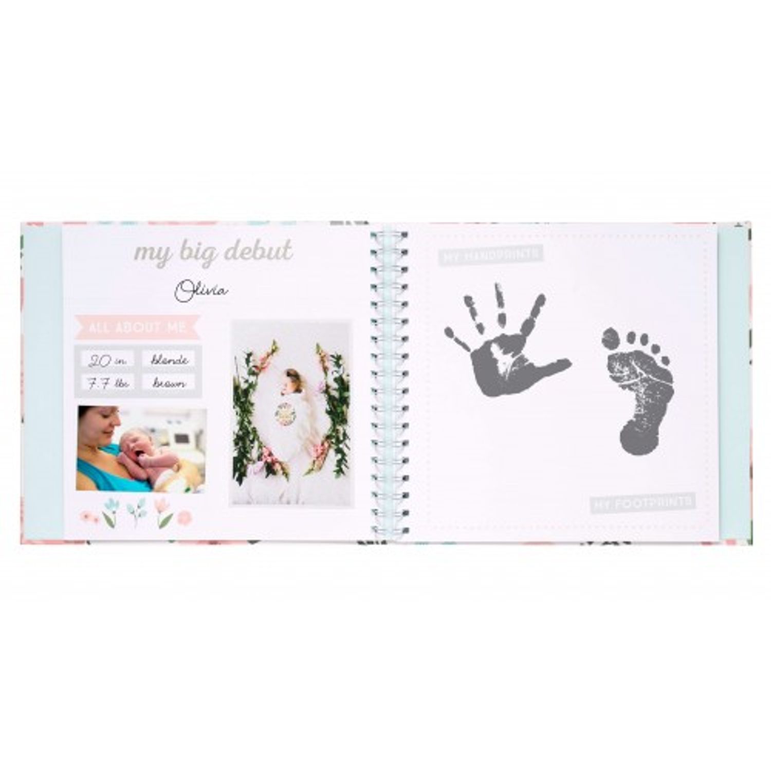 Pearhead - Set cadou caietul bebelusului model floral fotografia produsului View 4 L
