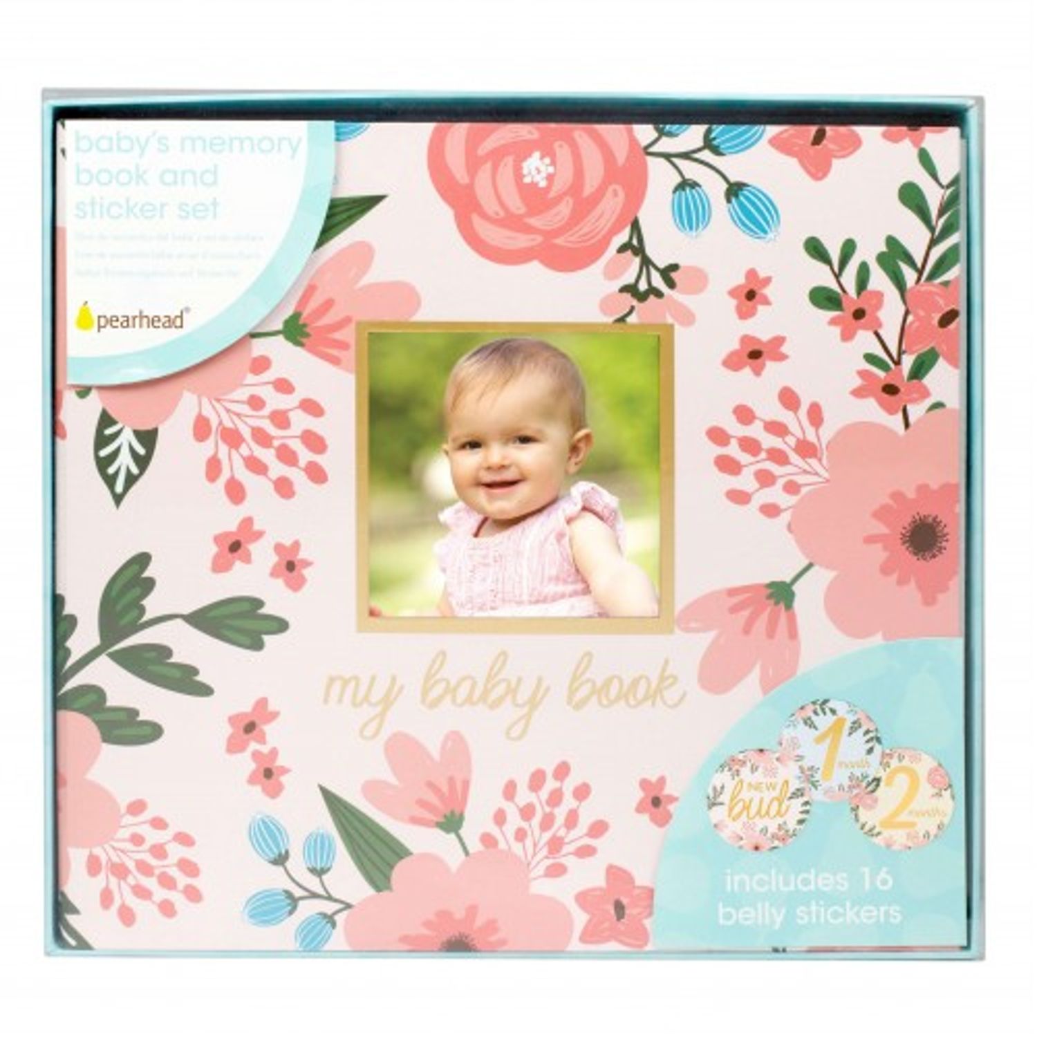Pearhead - Set cadou caietul bebelusului model floral fotografia produsului View 2 L