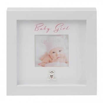 Rama foto alba cu ursulet baby girl