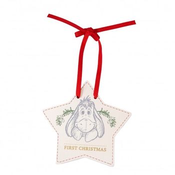 Disney magical beginnings - placuta din lemn first christmas eeyore