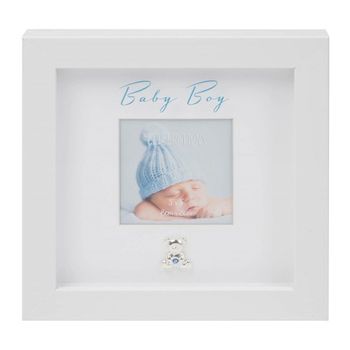 Rama foto alba cu ursulet baby boy
