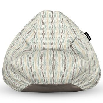 Fotoliu units puf (bean bag) tip para, impermeabil, cu maner, 80 x 90 x 68 cm, motiv frunze verticale