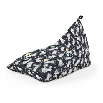 Fotoliu units puf (bean bag) tip lounge, impermeabil, cu maner, 155 x 83 x 65 cm, pisici in spatiu