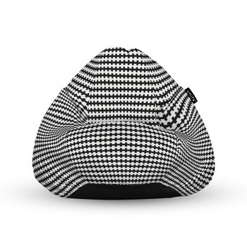 Fotoliu units puf (bean bag) tip para, impermeabil, cu maner, 80 x 90 x 68 cm, scandinavian, black