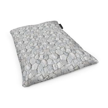 Fotoliu units puf (bean bag) tip perna, impermeabil, pietre albe