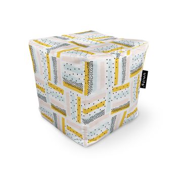 Fotoliu units puf (bean bag) tip cub, impermeabil, buline negre