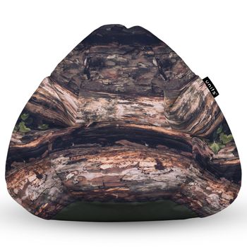Fotoliu units puf (bean bag) tip para, impermeabil, cu maner, 80 x 90 x 68 cm, scoarta