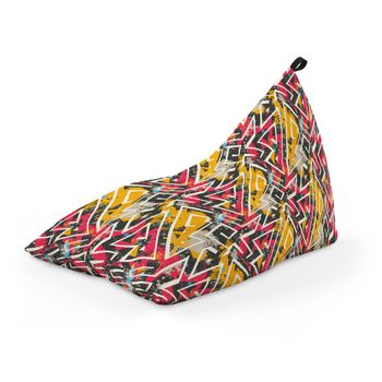 Fotoliu units puf (bean bag) tip lounge, impermeabil, cu maner, 155 x 83 x 65 cm, graffiti grunge geometric